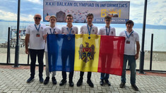 FOTO | Lotul olimpic al Republicii Moldova a obținut două medalii la Olimpiada Balcanică de Informatică din Macedonia de Nord