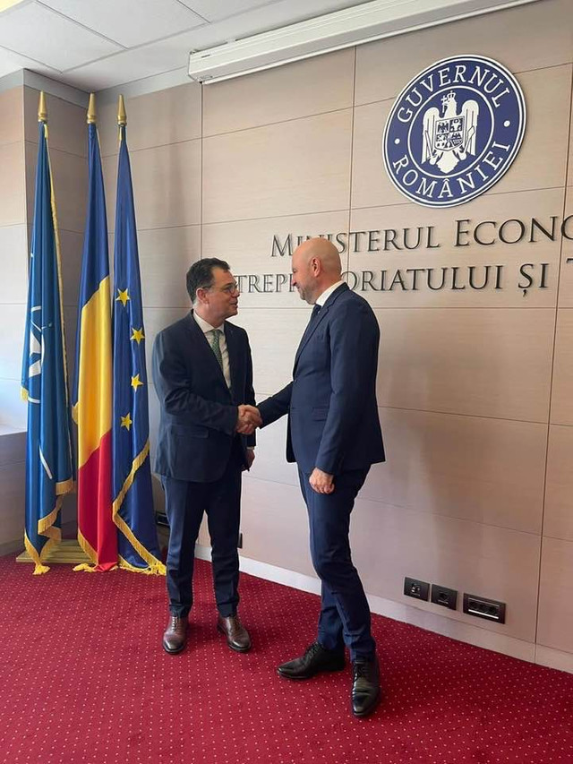 FOTO | Vladimir Bolea a avut o întrevedere cu ministrul Economiei din România, Ștefan-Radu Oprea