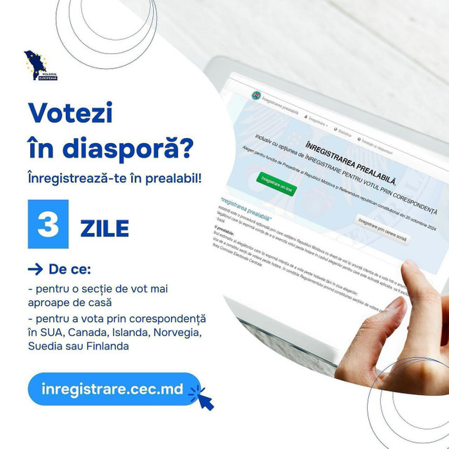 Electorala 2024 | MAE informează că au mai rămas 3 zile pentru înregistrarea prealabilă a cetățenilor din diasporă