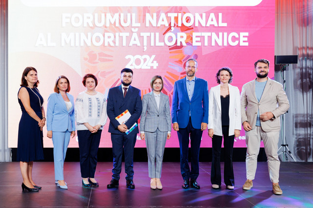 FOTO | Maia Sandu, la Forumul Național al Minorităților Etnice: Îmi doresc să construim în R. Moldova o societate incluzivă și puternică