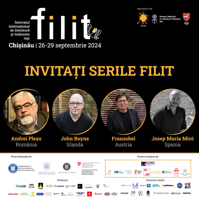 FILIT Chișinău, cel mai mare festival de literatură și traducere din sud-estul Europei, revine în R. Moldova. Vor participa scriitori celebri din România și Europa