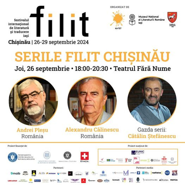 ICR „Mihai Eminescu” la Chișinău sprijină organizarea Festivalului Internațional de Literatură și Traducere FILIT Chișinău. Programul evenimentelor