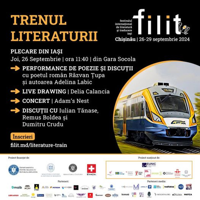 ICR „Mihai Eminescu” la Chișinău sprijină organizarea Festivalului Internațional de Literatură și Traducere FILIT Chișinău. Programul evenimentelor