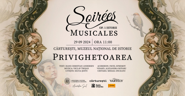 La Chișinău se desfășoară prima ediție a proiectului „Soirées Musicales”. Vor avea loc concerte de salon, într-un eveniment cultural în care Radio Chișinău este partener media