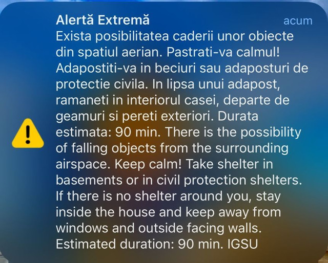 România a ridicat 4 aeronave după ce Rusia a atacat cu drone mai multe obiective din Ucraina de la granița cu România