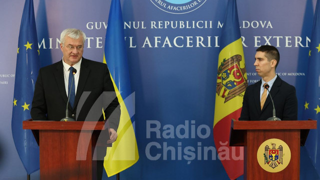 FOTO | Andrii Sybiha, la Chișinău: „Regiunea transnistreană este parte a Republicii Moldova. Rusia trebuie să își retragă armata staționată ilegal pe teritoriul țării”