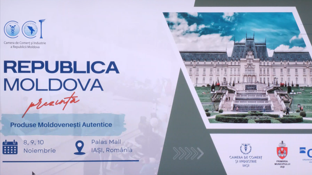 Expoziția „Republica Moldova prezintă”, la Iași. Reprezentant al Primăriei Iași: „Încercăm să sprijinim producătorii din Republica Moldova să intre pe piața ieșeană și europeană”