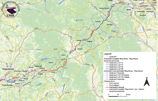 Autostrada „Unirii” A8: Loturile montane vor fi scoase la licitație. Câte tuneluri și poduri va avea autostrada ce va uni Moldova de Transilvania