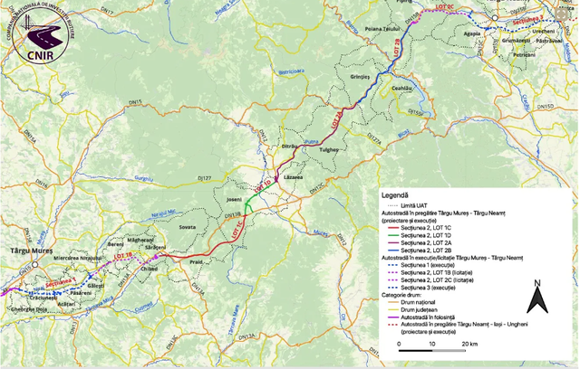 Autostrada „Unirii” A8: Primul tronson montan, scos la licitație. 32 de kilometri din care jumătate sunt poduri și tuneluri
