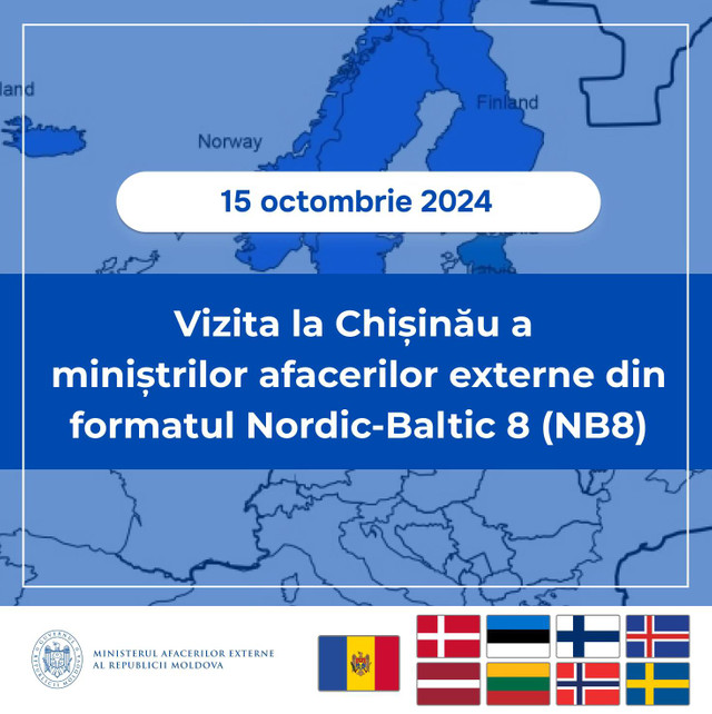 Ministerul Afacerilor Externe va găzdui opt miniștri de externe din formatul Nordic-Baltic 8 (NB8)
