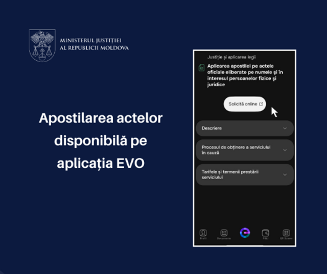 Serviciul de apostilare al actelor va fi disponibil și pe telefonul mobil