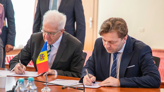 FOTO | Un memorandum privind cooperarea economică și comercială între landul german Baden Württemberg și R. Moldova a fost semnat la Chișinău