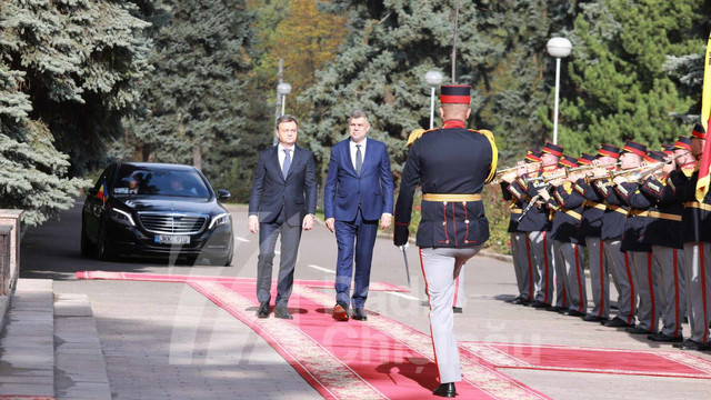 LIVE | Ceremonia oficială de întâmpinare a prim-ministrului României, Marcel Ciolacu, de către prim-ministrul Republicii Moldova, Dorin Recean