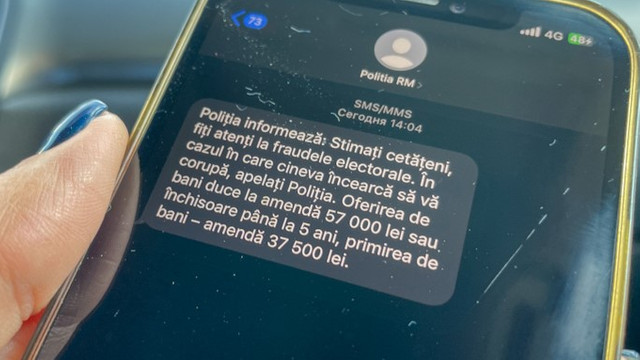 Poliția atenționează cetățenii prin SMS să raporteze tentativele de cumpărare a voturilor