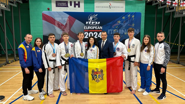 Luptătorii de taekwon-do din Republica Moldova au obținut opt medalii la Campionatul European din Marea Britanie