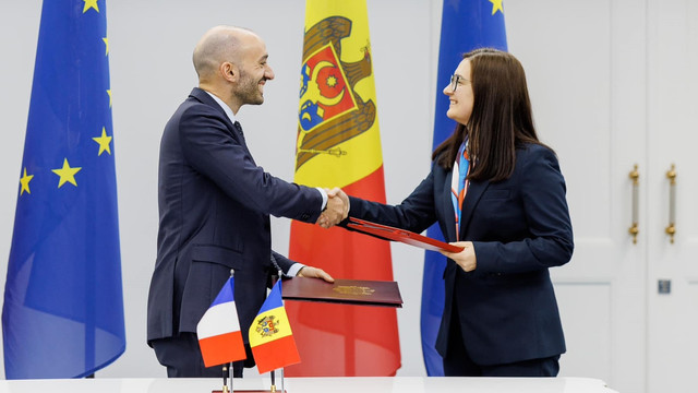 FOTO | La Chișinău a fost semnat un memorandum de cooperare în domeniul integrării europene, între Franța și Republica Moldova 