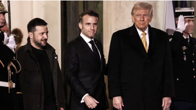 FOTO | Trump și Zelenski, reuniți de Macron într-o întâlnire crucială pentru viitorul războiului din Ucraina