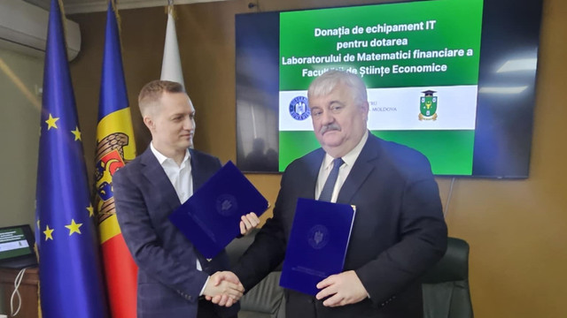 FOTO | O facultate de la USM va beneficia de echipament IT modern, donat de România