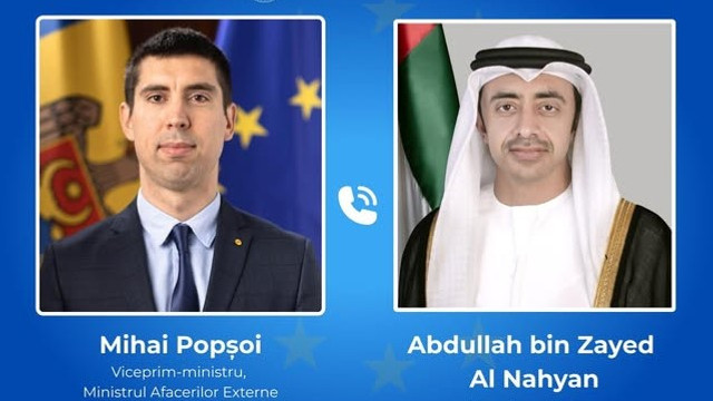 Emiratele Arabe Unite ar putea deschide o ambasadă în Republica Moldova. Subiectul, discutat de Mihai Popșoi și omologul său Abdullah bin Zayed Al Nahyan