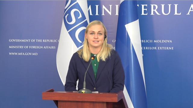 Elina Valtonen, la Chișinău: „Fiind președintă în exercițiu a OSCE, sunt angajată să avansez procesul de reglementare transnistreană”