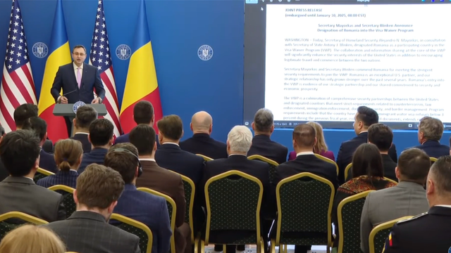 LIVE | Evenimentul de oficiere a deciziei autorităților SUA privind includerea României în Programul Visa Waiver