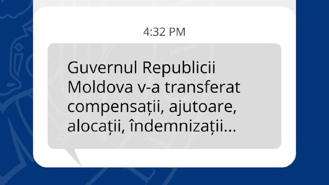 Cetățenii Republicii Moldova au primit SMS-urile actualizate despre plățile sociale 