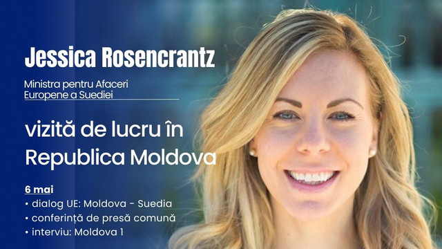 Ministra pentru Afaceri Europene a Suediei efectuează o vizită de lucru în Republica Moldova Ministra pentru Afaceri Europene a Suediei efectuează o vizită de lucru în Republica Moldova