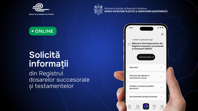 Cetățenii pot solicita online informații din Registrul dosarelor succesorale și testamentelor Cetățenii pot solicita online informații din Registrul dosarelor succesorale și testamentelor