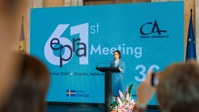 Maia Sandu a participat la deschiderea reuniunii Platformei Europene a Autorităților de Reglementare în domeniul Audiovizualului Maia Sandu a participat la deschiderea reuniunii Platformei Europene a Autorităților de Reglementare în domeniul Audiovizualului