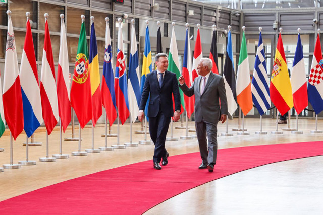Progresele înregistrate de Republica Moldova în procesul de integrare europeană, discutate de premierul Dorin Recean cu António Costa, în cadrul unei întrevederi la Bruxelles
