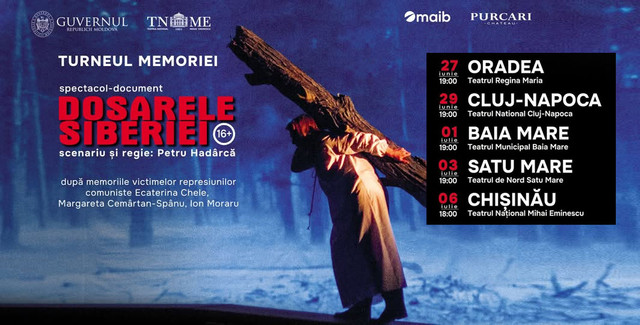 Începe Turneul Memoriei: Actorii de la Teatrul Național „Mihai Eminescu” vor juca spectacolul „Dosarele Siberiei” în mai multe orașe din România