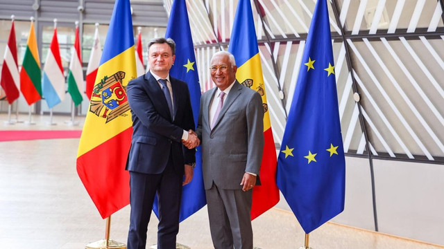 Progresele înregistrate de Republica Moldova în procesul de integrare europeană, discutate de premierul Dorin Recean cu António Costa, în cadrul unei întrevederi la Bruxelles
Progresele înregistrate de Republica Moldova în procesul de integrare europeană, discutate de premierul Dorin Recean cu António Costa, în cadrul unei întrevederi la Bruxelles