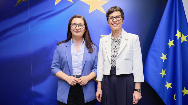Discuție la Bruxelles între Cristina Gherasimov și Comisara Europeană pentru Extindere, Marta Kos, despre ultimii pași întreprinși pe agenda europeană a R. Moldova (FOTO)