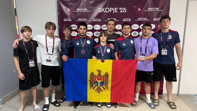 Lotul național de lupte al Republicii Moldova a obținut două medalii la Campionatul European U17