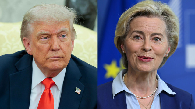 Ursula von der Leyen și Donald Trump se întâlnesc în Scoția pentru discuții privind un acord comercial UE-SUA
Ursula von der Leyen și Donald Trump se întâlnesc în Scoția pentru discuții privind un acord comercial UE-SUA