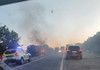 Două camioane s-au ciocnit pe șoseaua Balcani. Șoferii și un pasager, transportați la spital cu traumatisme