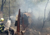 FOTO | Incendiu de vegetație la Cantemir: Focul a distrus construcții, garaje și câteva hectare de vegetație uscată 
