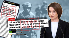 Autoritățile dezmint un nou fals, potrivit căruia Maia Sandu „ar urma să trimită peste 700 de voluntari în Ucraina”, dacă PAS câștigă la parlamentare 
