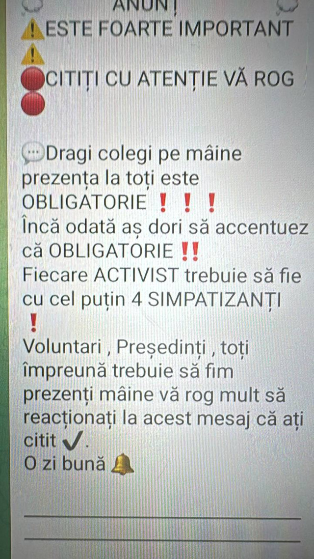 FOTO | Poliția anunță că deține probe precum că persoanele sunt intimidate și obligate să participe la protestul la care cheamă mâine Șor 