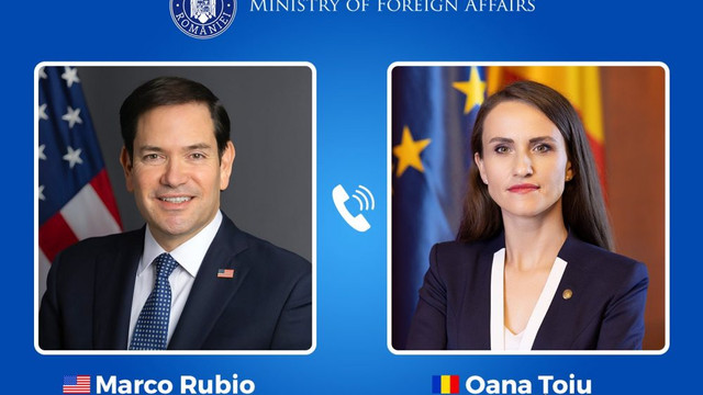 Convorbire telefonică Oana Țoiu - Marco Rubio. Descurajarea și apărarea pe Flancul Estic al NATO, discutate de șefii diplomațiilor de la București și Washington Convorbire telefonică Oana Țoiu - Marco Rubio. Descurajarea și apărarea pe Flancul Estic al NATO, discutate de șefii diplomațiilor de la București și Washington