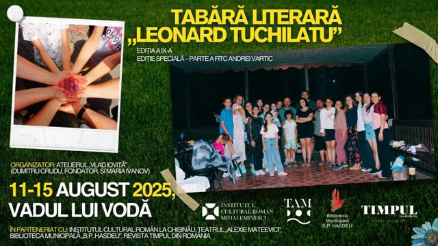 ICR „Mihai Eminescu” la Chișinău susține organizarea ediției din acest an a Taberei de literatură „Leonard Tuchilatu”