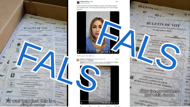 Imagini trucate cu buletine de vot circulă în spațiul public. CEC: „Un fals grosolan menit să submineze încrederea în procesul electoral”
Imagini trucate cu buletine de vot circulă în spațiul public. CEC: „Un fals grosolan menit să submineze încrederea în procesul electoral”