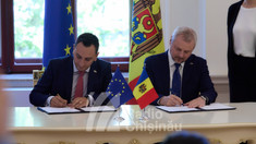 FOTO | „O confirmare că locul nostru este în familia europeană”. Comisarul european Glenn Micallef și Sergiu Prodan au semnat acordul de aderare a Republicii Moldova la programul „Europa Creativă” 