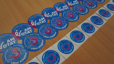 ELECTORALA 2025 | Stickere „Am VOTAT” pentru alegătorii care participă la scrutinul parlamentar din 28 septembrie 