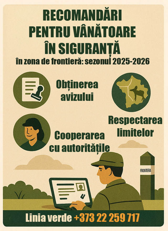 Polițiștii de frontieră vin cu recomandări pentru vânătoarea în zona frontierei în sezonul 2025 – 2026