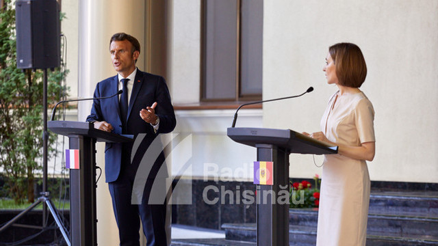 Mesaj în limba română al președintelui francez Emmanuel Macron: „În ciuda încercărilor de interferență și a presiunilor, alegerea poporului Republicii Moldova s-a afirmat cu forță”