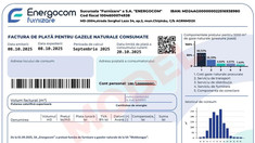 Energocom va emite primele facturi pentru gaze naturale din 6 octombrie 