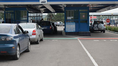 Trafic intens la punctul de trecere al frontierei Sculeni, pe sensul de ieșire din Republica Moldova