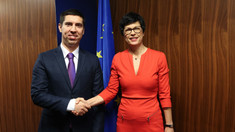 „Suntem pregătiți să trecem la deschiderea clusterelor de negociere”. Ministrul de Externe Mihai Popșoi, întrevedere cu Marta Kos, Comisarul European pentru Extindere