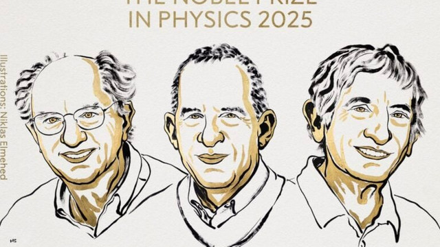 Un britanic, un francez și un american au devenit laureații Premiului Nobel pentru Fizică 2025